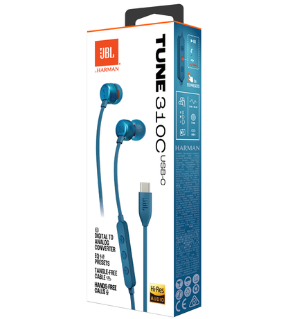 Handsfree USB-C JBL Tune 310C, Син JBLT310CBLU
