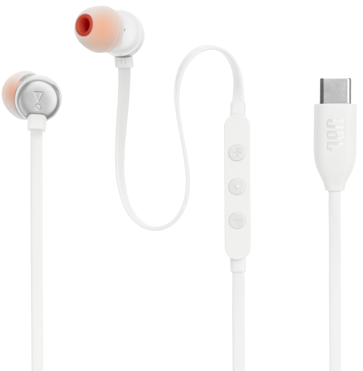 Слушалки с микрофон USB-C JBL Tune 310C, бели JBLT310CWHT