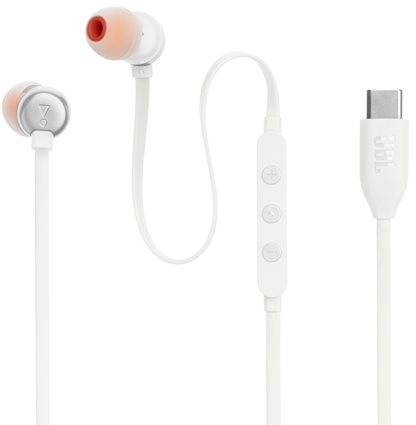Слушалки с микрофон USB-C JBL Tune 310C, бели JBLT310CWHT