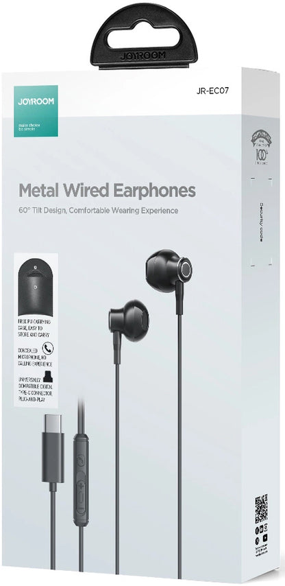 Handsfree USB-C Joyroom JR-EC07, Черен