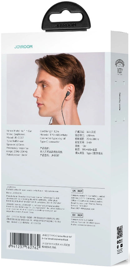 Handsfree USB-C Joyroom JR-EC07, Черен