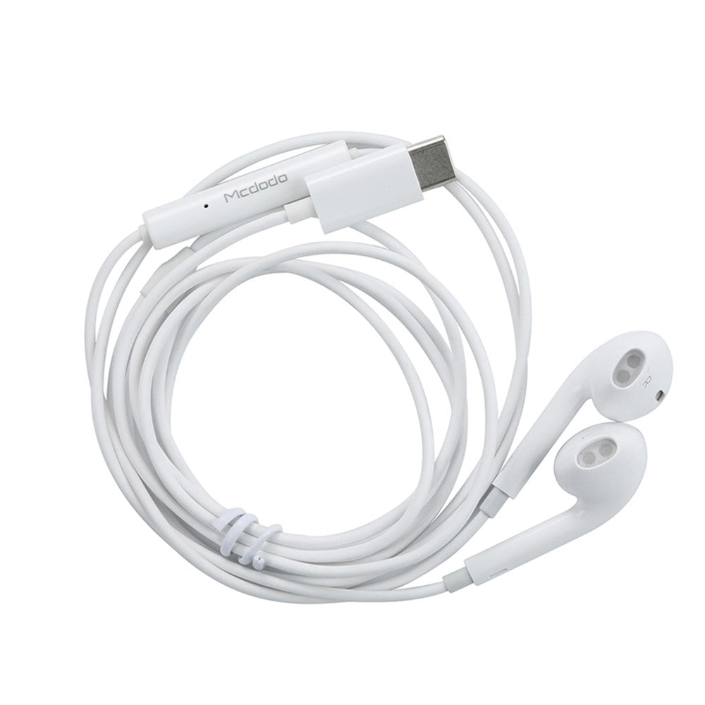 Handsfree USB-C McDodo HP-6071 Element, 1.2m, Бял