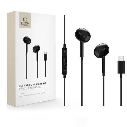 Handsfree USB-C Tech-Protect Ultraboost Core G2, Черен