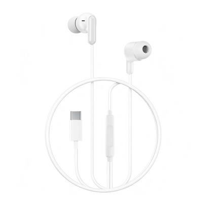 Слушалки с микрофон USB-C XO Design EP84, бели