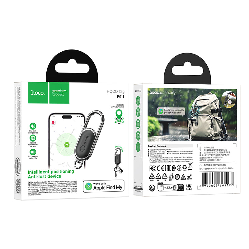 HOCO SmartTag E91J за iOS серии, Черен