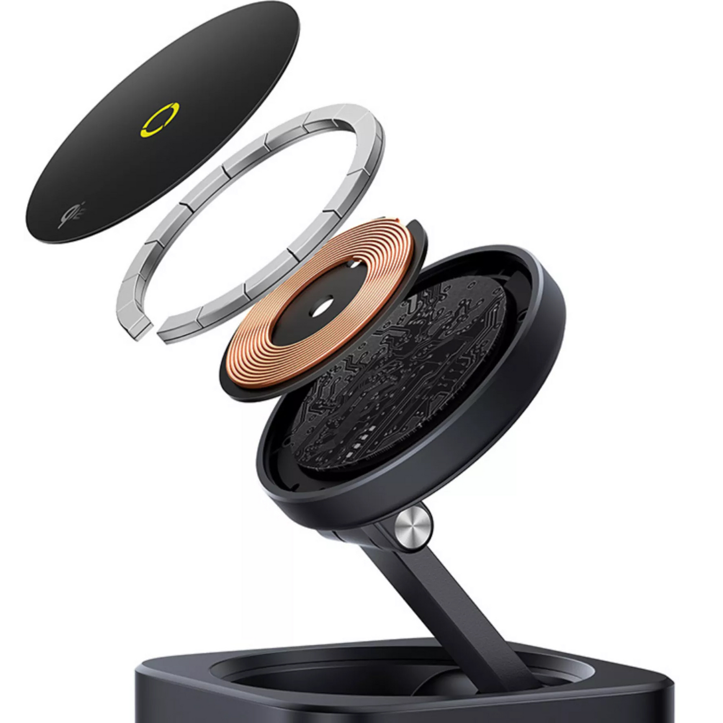 Мултифункционален хъб Baseus MagPro II 7в1, 1 x USB-A - 2 x USB-C - 1 x HDMI - 1 x QI - 1 x SD - 1 x microSD, Черен Ресилиран B00072900121-00