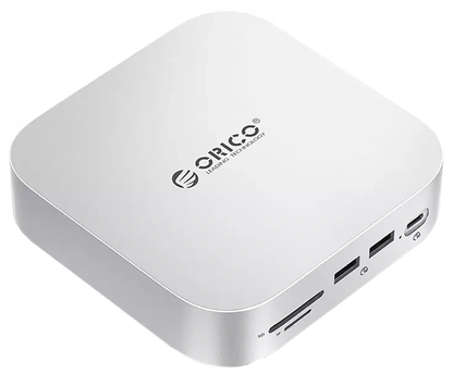Мултифункционален хъб Orico MiniLink M48PR за Apple Mac Mini M4, 9в1, Сребрист