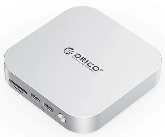 Мултифункционален хъб Orico MiniLink M49P за Apple Mac Mini M4, 9в1, Сребрист
