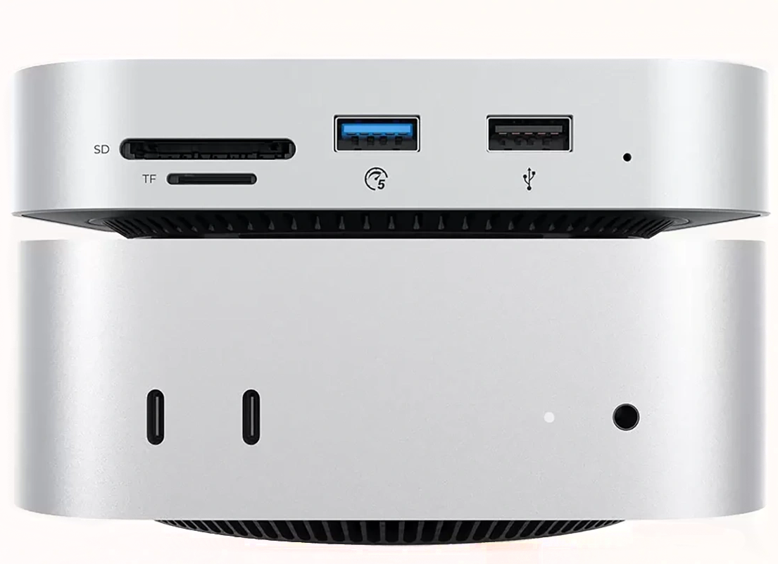 Мултифункционален хъб Orico MiniLink M48PR за Apple Mac Mini M4, 9в1, Сребрист