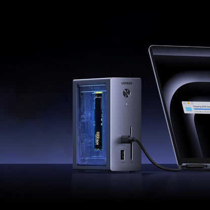 Мултифункционален хъб UGREEN CM923 (55735), 10в1, Сив
