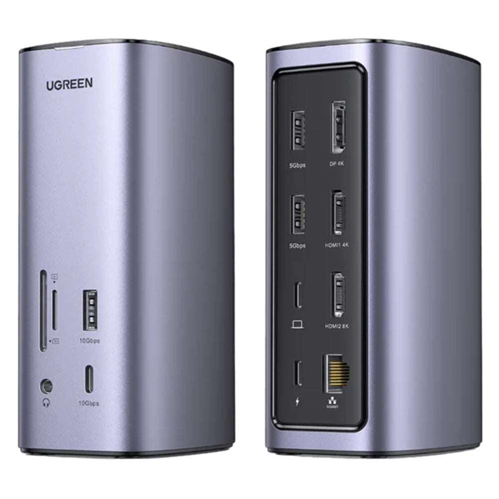 Мултифункционален хъб UGREEN Pro CM555, 13в1, Сив