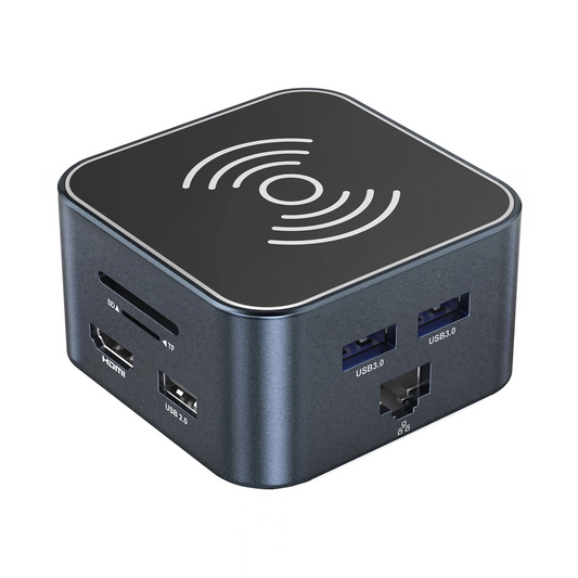 Мултифункционален хъб WZK WHBC09Y8S, 12в1, Сив