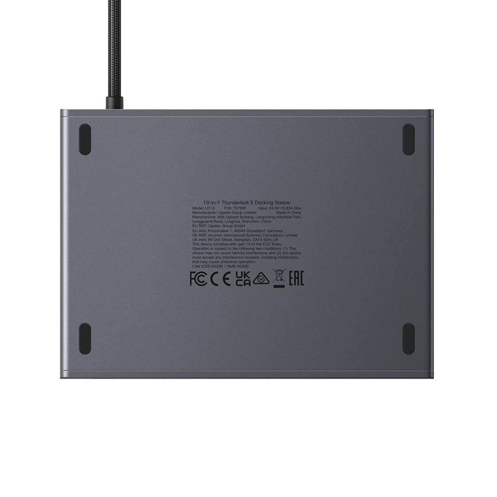 Hub Thunderbolt UGREEN U712, 10в1, Сив