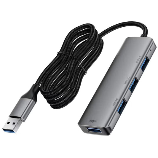 USB хъб Acefast J17, 4в1, Сив