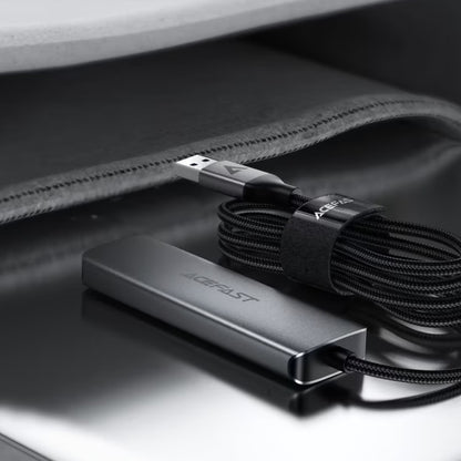USB хъб Acefast J17, 4в1, Сив