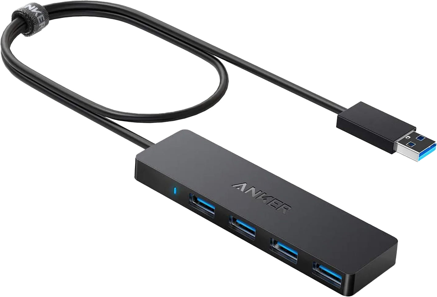 Anker USB концентратор, 4 x USB-A 3.0, черен A7516016 