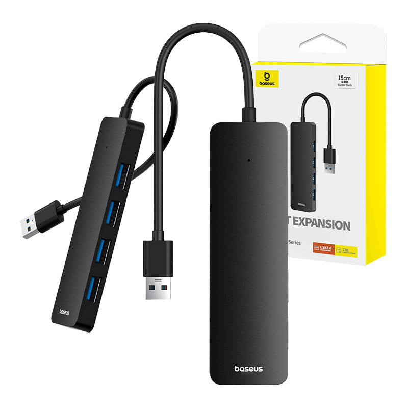 Baseus UltraJoy USB концентратор, 4 x USB-A 3.0, 0,15 м, черен B0005280B111-00 