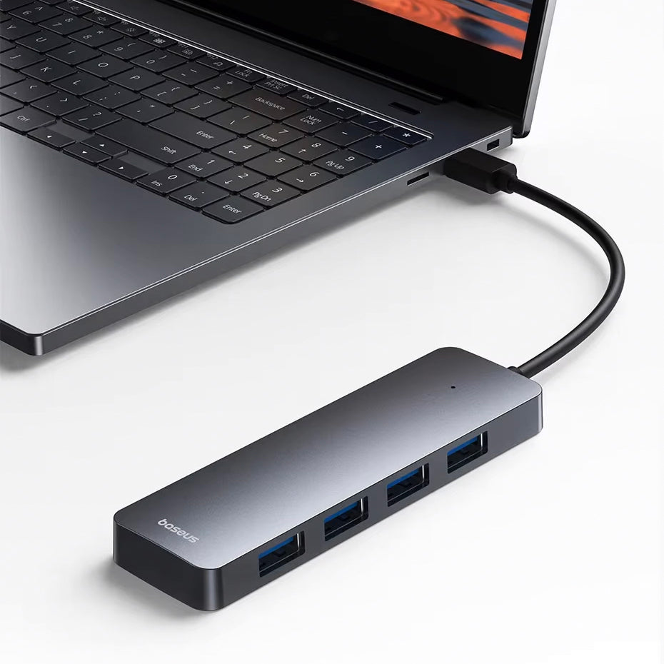Hub USB Baseus UltraJoy Lite, 4 x USB-A 3.0, Сив B0005280B811-00