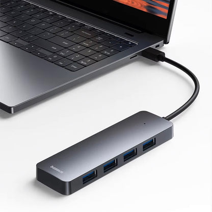 Hub USB Baseus UltraJoy Lite, 4 x USB-A 3.0, Сив B0005280B811-00