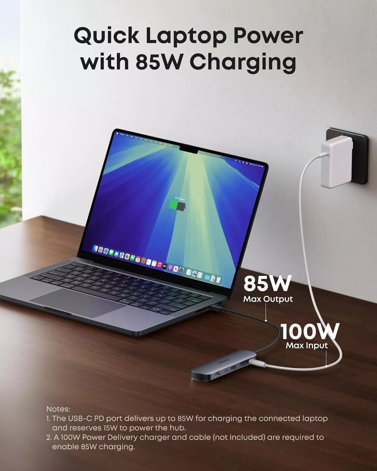 Hub USB-C Anker, 2 x USB-A 3.0 - 2 x USB-C - 1 x HDMI - 1 x SD - 1 x microSD, Сив A83D2HA1