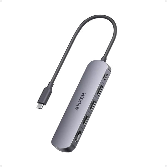 Hub USB-C Anker, 2 x USB-A - 1 x USB-A 3.0 - 1 x USB-C - 1 x HDMI, Сив A8357HA0