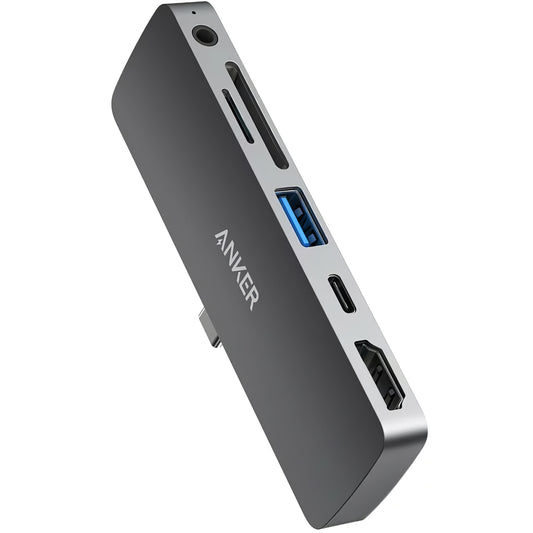 USB-C концентратор Anker PowerExpand Direct за Apple iPad Pro 11 / Pro 12.9, 1 x USB-C - 1 x USB-A - 1 x HDMI - 1 x 3,5 мм жак - 1 x SD - 1 x microSD, сив