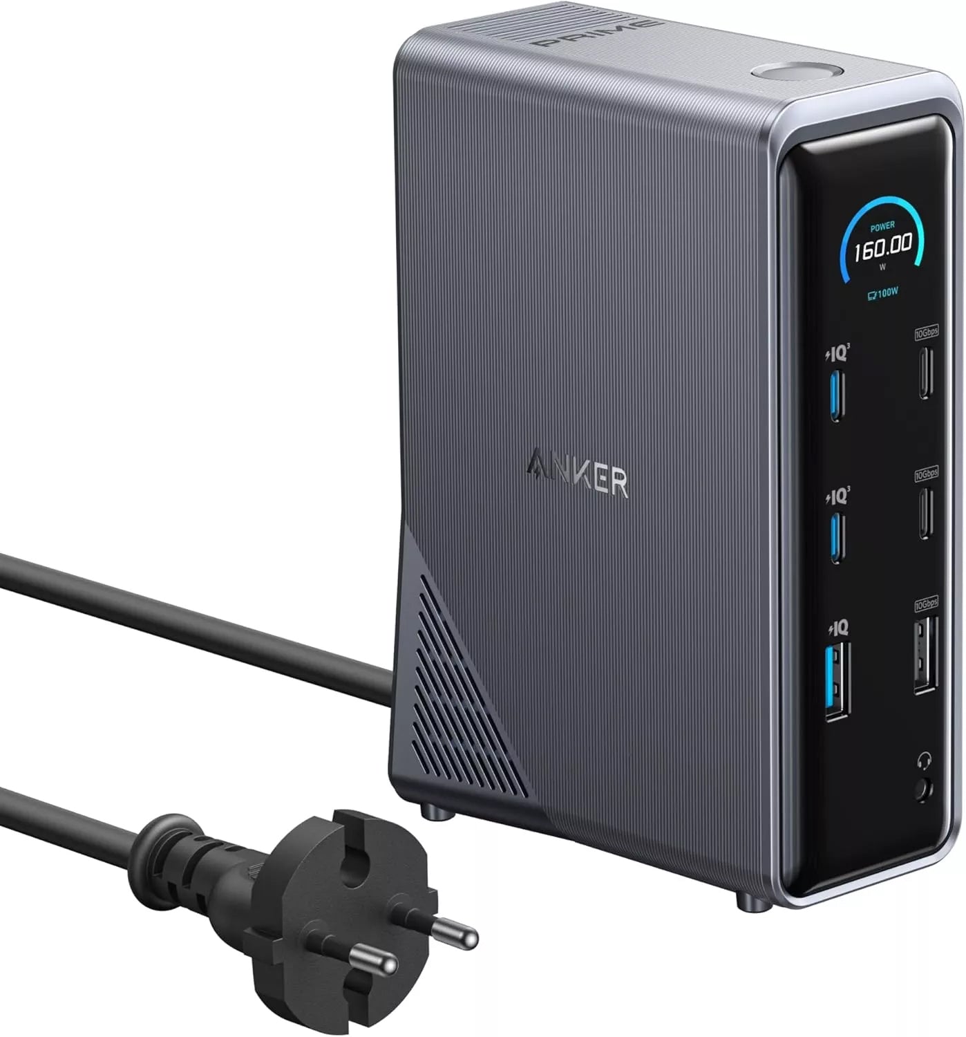 Мултифункционален хъб Anker Prime 737, 2 x USB-A 3.0 - 3 x USB-A - 5 x USB-C - 2 x HDMI - 1 x Jack 3.5mm - 1 x RJ45, Черен A83B63A1