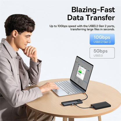 Hub USB-C Baseus Gleam II, 10in1, Черен B0114200