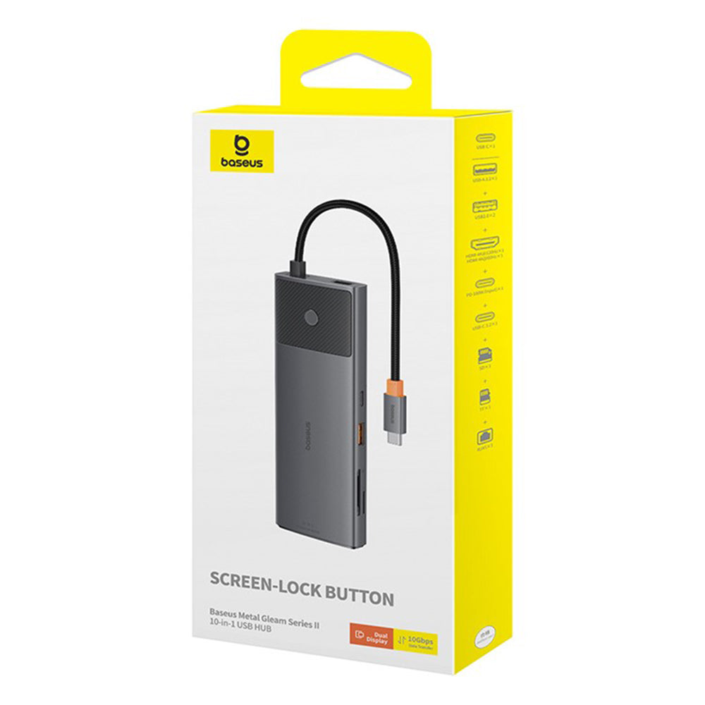 Hub USB-C Baseus Gleam II, 10in1, Черен B0114200
