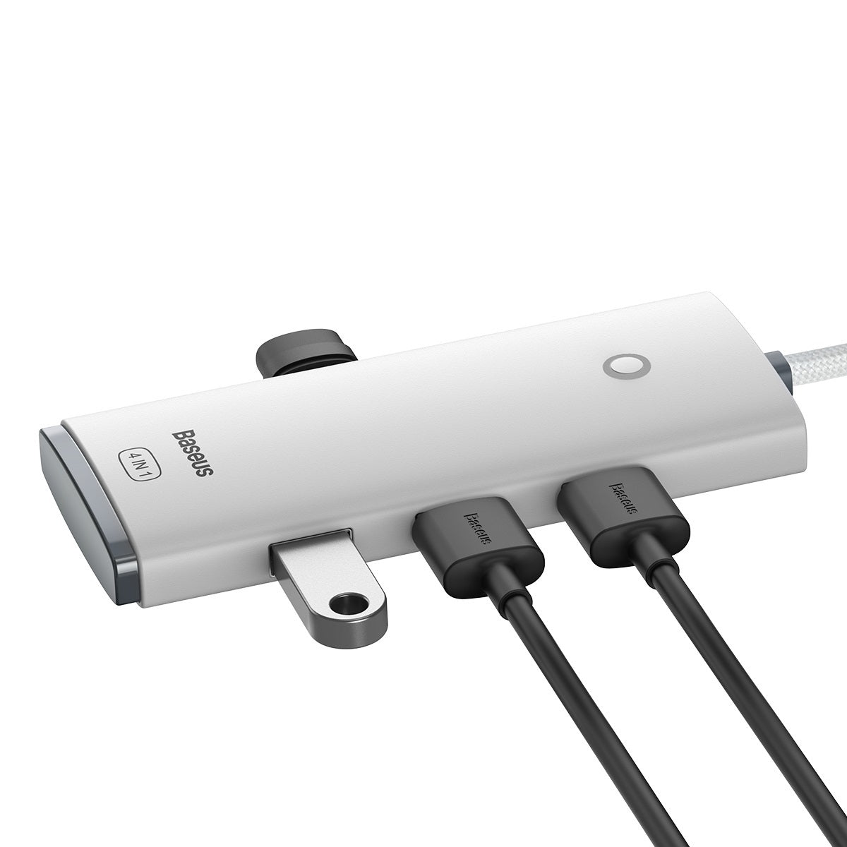 USB-C хъб Baseus Lite, 4 x USB-A 3.2, 2m, бял