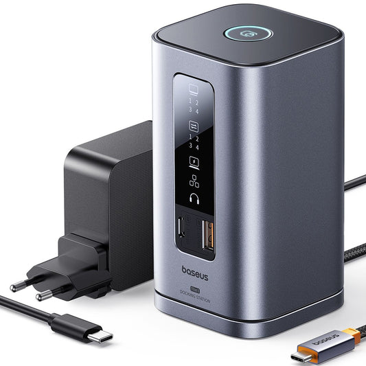 Hub USB-C Baseus Spacemate, 11in1, Сив B0112701