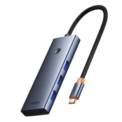 Hub USB-C Baseus UltraJoy, 3 x USB-A 3.0 - 1 x USB-C - 1 x HDMI - 1 x SD - 1 x microSD, Сив B00052803811-00