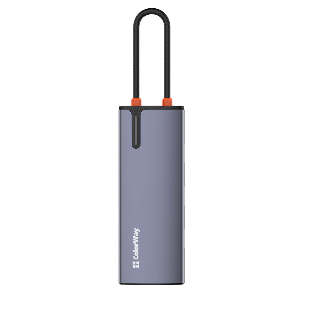 Hub USB-C ColorWay CW-HUB03, 6в1, Сребрист