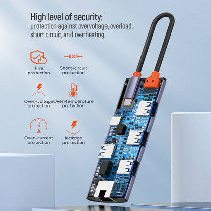 Hub USB-C ColorWay CW-HUB03, 6в1, Сребрист