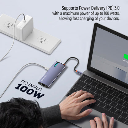 Hub USB-C ColorWay CW-HUB03, 6в1, Сребрист