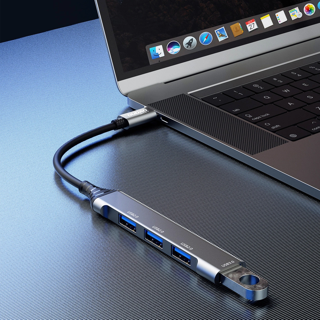 Hub USB-C Dudao A16T, 1 x USB-A 3.0 - 3 x USB-A, Черен