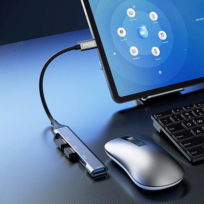 Hub USB-C Dudao A16T, 1 x USB-A 3.0 - 3 x USB-A, Черен