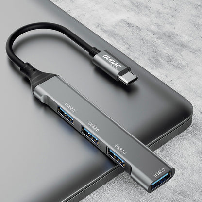 Hub USB-C Dudao A16T, 1 x USB-A 3.0 - 3 x USB-A, Черен