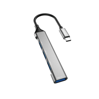 Hub USB-C Dudao A16T, 1 x USB-A 3.0 - 3 x USB-A, Черен