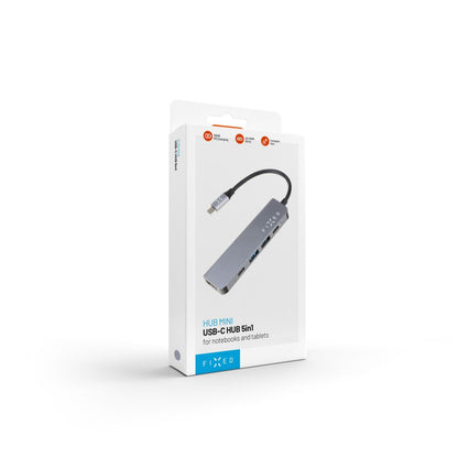 Hub USB-C Fixed, 4in1, Сив