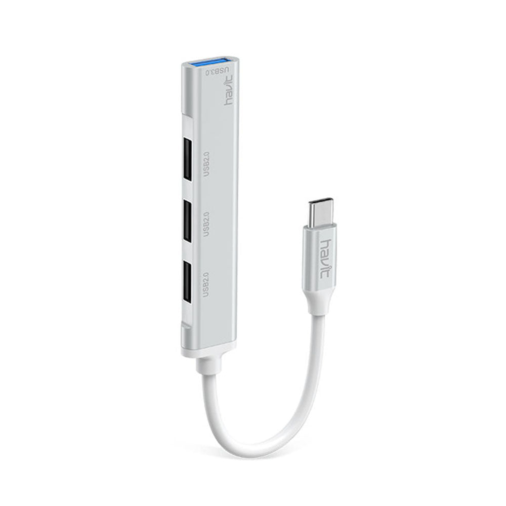 USB-C хъб HAVIT HB41, 4в1, Сребрист