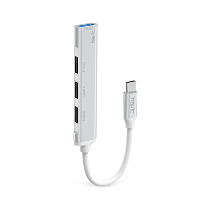 USB-C хъб HAVIT HB41, 4в1, Сребрист