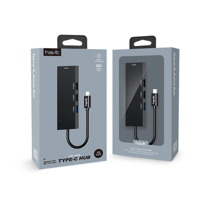 USB-C хъб HAVIT HB41, 4в1, Сребрист