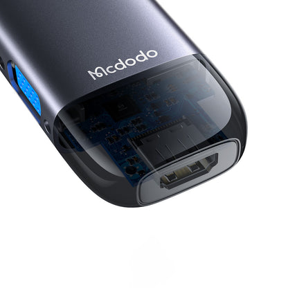 Hub USB-C McDodo HU-7420, 10в1, Сив