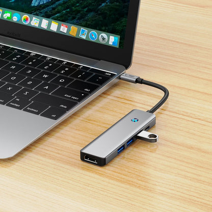 Hub USB-C Tech-Protect HB01, 1 x USB-A 3.0 - 2 x USB-A - 1 x USB-C - 1 x HDMI, Сив