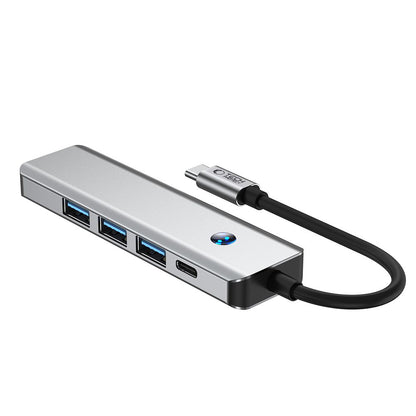 Hub USB-C Tech-Protect HB01, 1 x USB-A 3.0 - 2 x USB-A - 1 x USB-C - 1 x HDMI, Сив