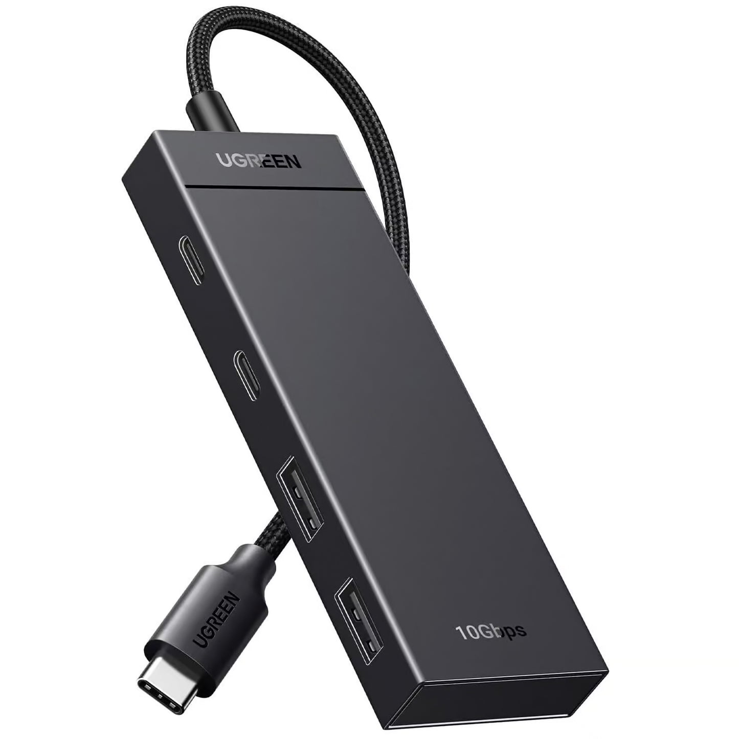 Hub USB-C UGREEN CM416, 2 x USB-A 3.1 - 2 x USB-C, 0.25m, Черен