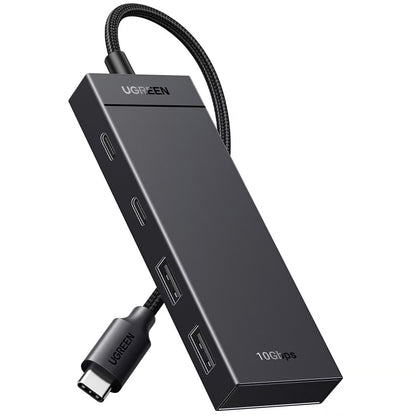 Hub USB-C UGREEN CM416, 2 x USB-A 3.1 - 2 x USB-C, 0.25m, Черен