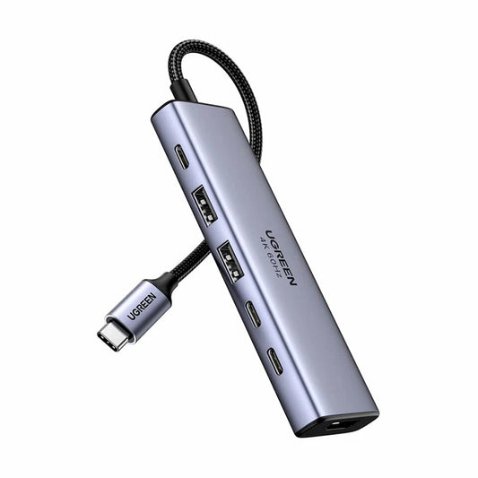 Hub USB-C UGREEN CM511 (35999), 2 x USB-A 3.2 - 3 x USB-C - 1 x HDMI, Сив