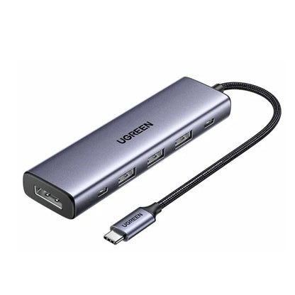 Hub USB-C UGREEN CM511 (75642), 6в1, Сив